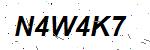 CAPTCHA verification image containing distorted text characters