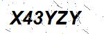 CAPTCHA verification image containing distorted text characters