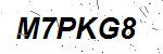 CAPTCHA verification image containing distorted text characters