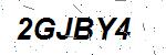 CAPTCHA verification image containing distorted text characters
