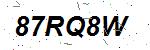 CAPTCHA verification image containing distorted text characters