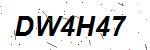 CAPTCHA verification image containing distorted text characters