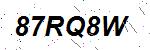 CAPTCHA verification image containing distorted text characters