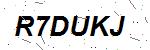 CAPTCHA verification image containing distorted text characters