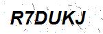 CAPTCHA verification image containing distorted text characters