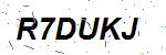 CAPTCHA verification image containing distorted text characters