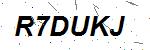 CAPTCHA verification image containing distorted text characters