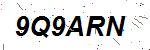 CAPTCHA verification image containing distorted text characters