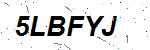 CAPTCHA verification image containing distorted text characters