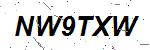 CAPTCHA verification image containing distorted text characters