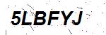 CAPTCHA verification image containing distorted text characters