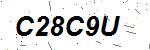 CAPTCHA verification image containing distorted text characters