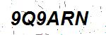 CAPTCHA verification image containing distorted text characters