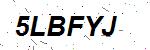 CAPTCHA verification image containing distorted text characters