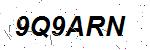 CAPTCHA verification image containing distorted text characters