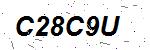 CAPTCHA verification image containing distorted text characters