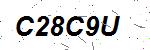 CAPTCHA verification image containing distorted text characters