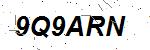 CAPTCHA verification image containing distorted text characters