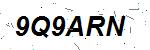 CAPTCHA verification image containing distorted text characters