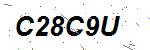 CAPTCHA verification image containing distorted text characters