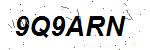 CAPTCHA verification image containing distorted text characters