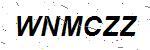 CAPTCHA verification image containing distorted text characters