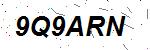 CAPTCHA verification image containing distorted text characters