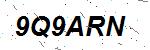 CAPTCHA verification image containing distorted text characters