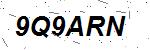 CAPTCHA verification image containing distorted text characters