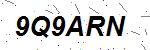 CAPTCHA verification image containing distorted text characters