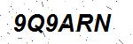 CAPTCHA verification image containing distorted text characters