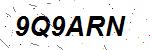 CAPTCHA verification image containing distorted text characters