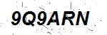 CAPTCHA verification image containing distorted text characters