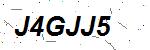 CAPTCHA verification image containing distorted text characters