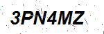 CAPTCHA verification image containing distorted text characters