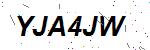 CAPTCHA verification image containing distorted text characters