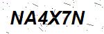 CAPTCHA verification image containing distorted text characters