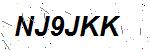 CAPTCHA verification image containing distorted text characters
