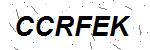 CAPTCHA verification image containing distorted text characters