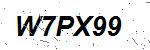 CAPTCHA verification image containing distorted text characters