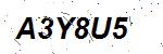 CAPTCHA verification image containing distorted text characters