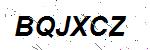 CAPTCHA verification image containing distorted text characters