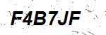 CAPTCHA verification image containing distorted text characters