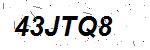CAPTCHA verification image containing distorted text characters