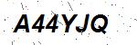 CAPTCHA verification image containing distorted text characters