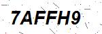 CAPTCHA verification image containing distorted text characters