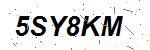 CAPTCHA verification image containing distorted text characters