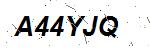 CAPTCHA verification image containing distorted text characters