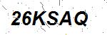 CAPTCHA verification image containing distorted text characters