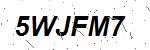 CAPTCHA verification image containing distorted text characters